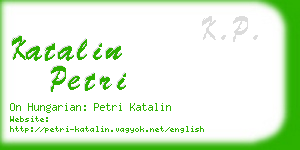 katalin petri business card